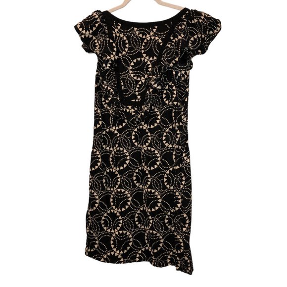 Frock Tracy Reese black cream Sun star Moroccan tile print silk dress CR… - Picture 1 of 6